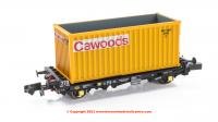 RT-PFA001-D Revolution Trains PFA 2 Axle Container Flat Triple Pack - Cawoods Yellow